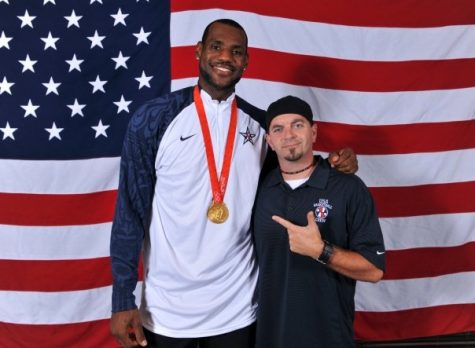 Jesse Garrabrant with NBA Gold Medalist, Lebron James
